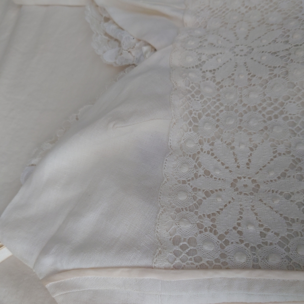 SOLD Stunning White Linen Dolce & Gabbana Lace Panel Mini Corset Dress Runway - Picture 7 of 16